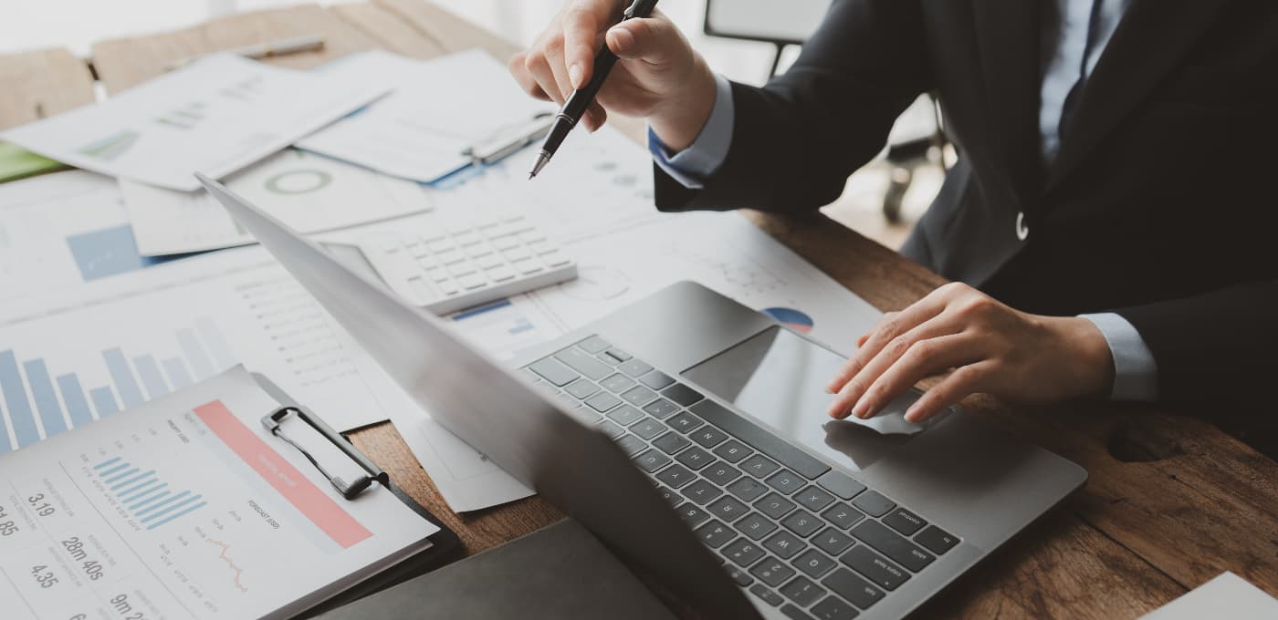 someone working on laptop